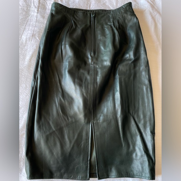 I.Magnin x Vakko Leather Skirt Vintage - Picture 13 of 15